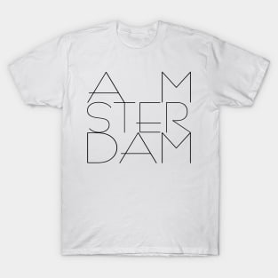 Amsterdam in black and white T-Shirt